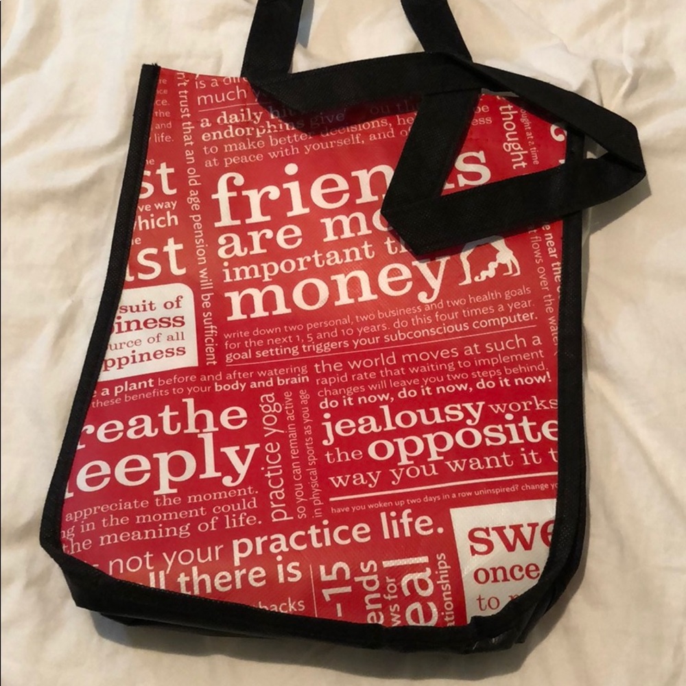 Small reusable red lulu bag